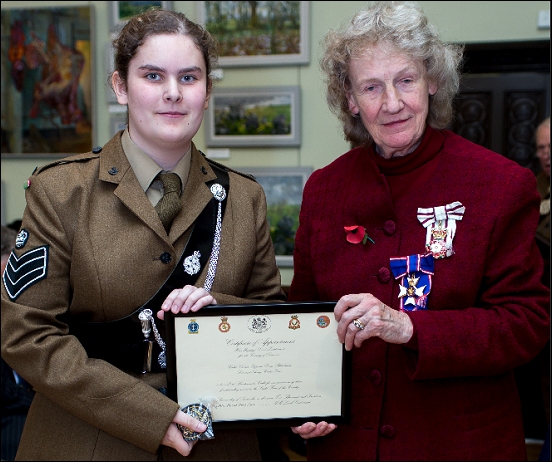 Burnham army cadet is invested as Somerset Lord Lieutenant's Cadet