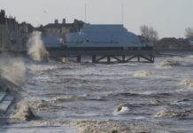 Stormy Burnham-On-Sea weather conditions