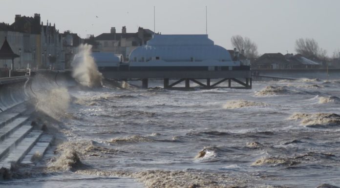 Stormy Burnham-On-Sea weather conditions