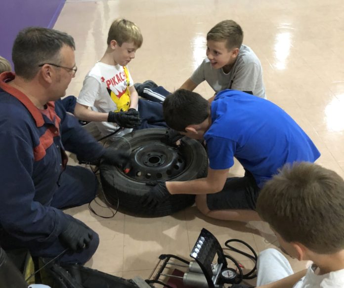 Burnham-On-Sea Scouts Mechanics badge work