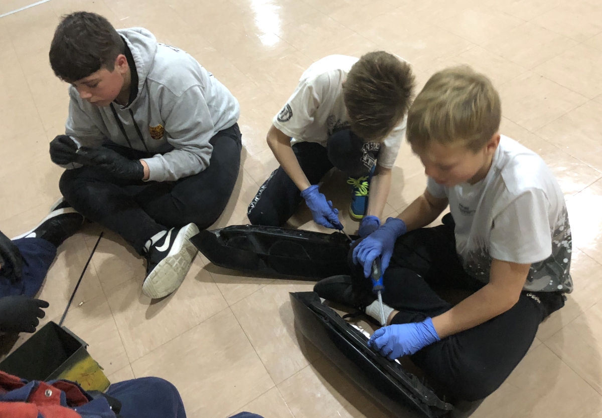 Burnham-On-Sea Scouts Mechanics badge work 