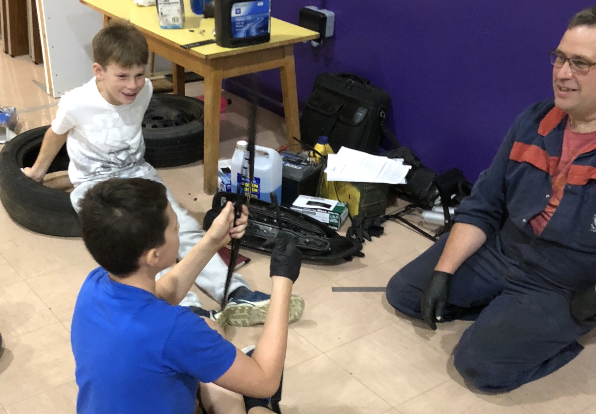 Burnham-On-Sea Scouts Mechanics badge work 