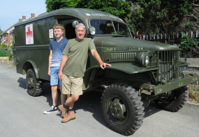 Convoy of army vehicle enthusiasts leaves Highbridge on special DDay trip