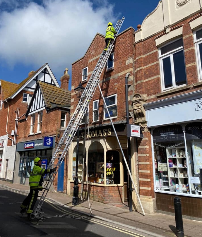 Burnham-On-Sea fire crew rescues seagull trapped in netting