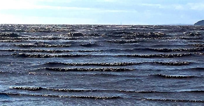 Car stuck in sea on Brean Beach