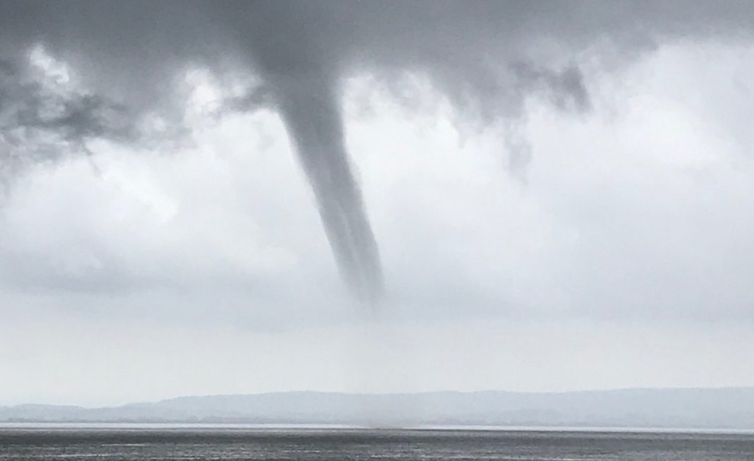 Waterspout Photographed Forming Over The Waters Of The Bristol Channel