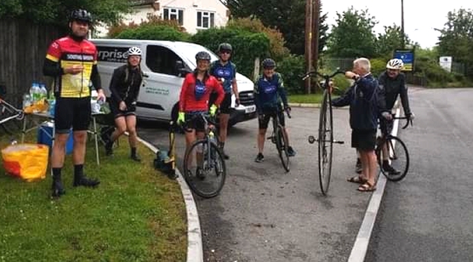 Cycling a penny-farthing for RSPCA