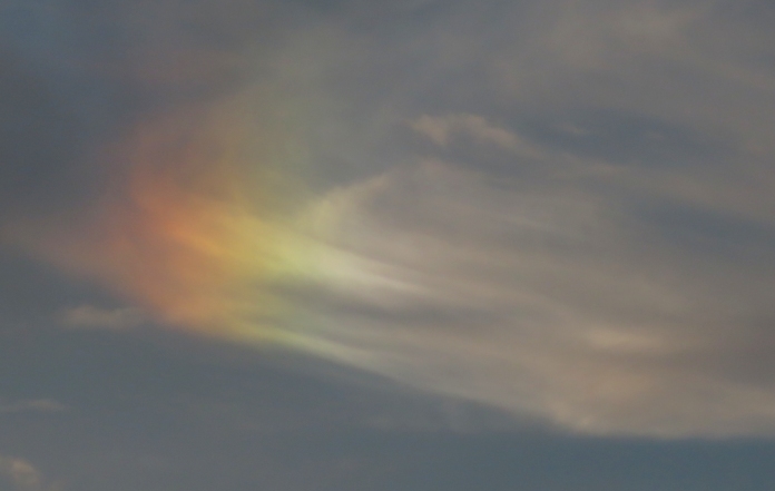 Cloud rainbow over Burnham-On-Sea beach