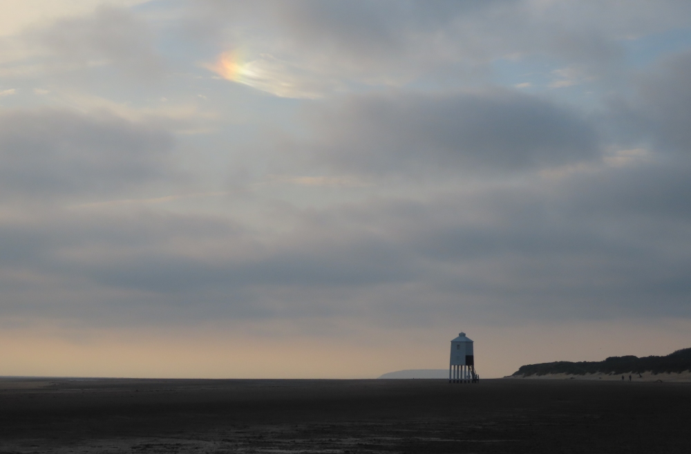 Cloud rainbow over Burnham-On-Sea beach