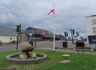 England flag in Burnham-On-Sea