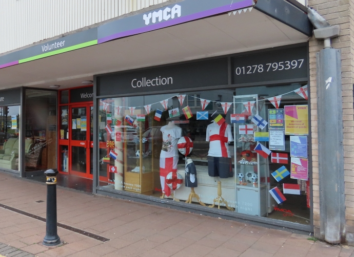 England shop window in Burnham-On-Sea