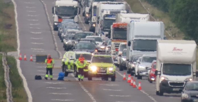 M5 oil spill Burnham-On-Sea