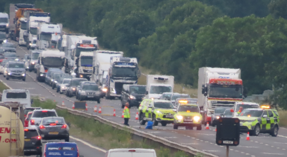 M5 oil spill Burnham-On-Sea