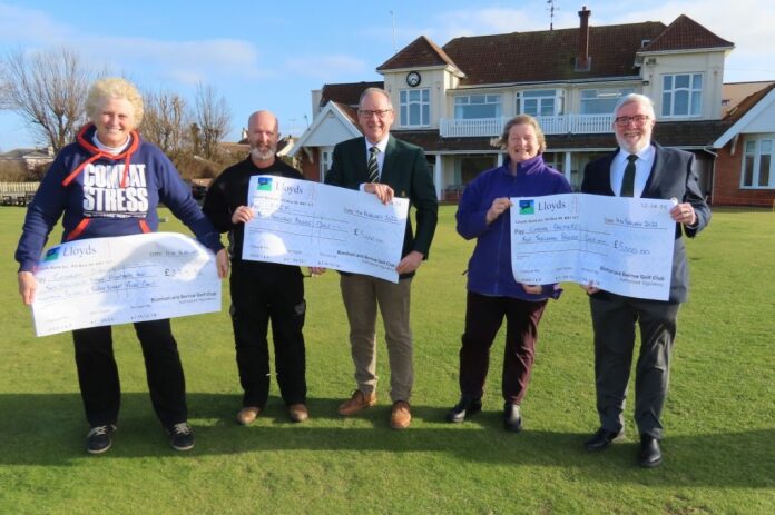 Burnham-On-Sea and Berrow Golf Club raises huge £12,000 for three charities