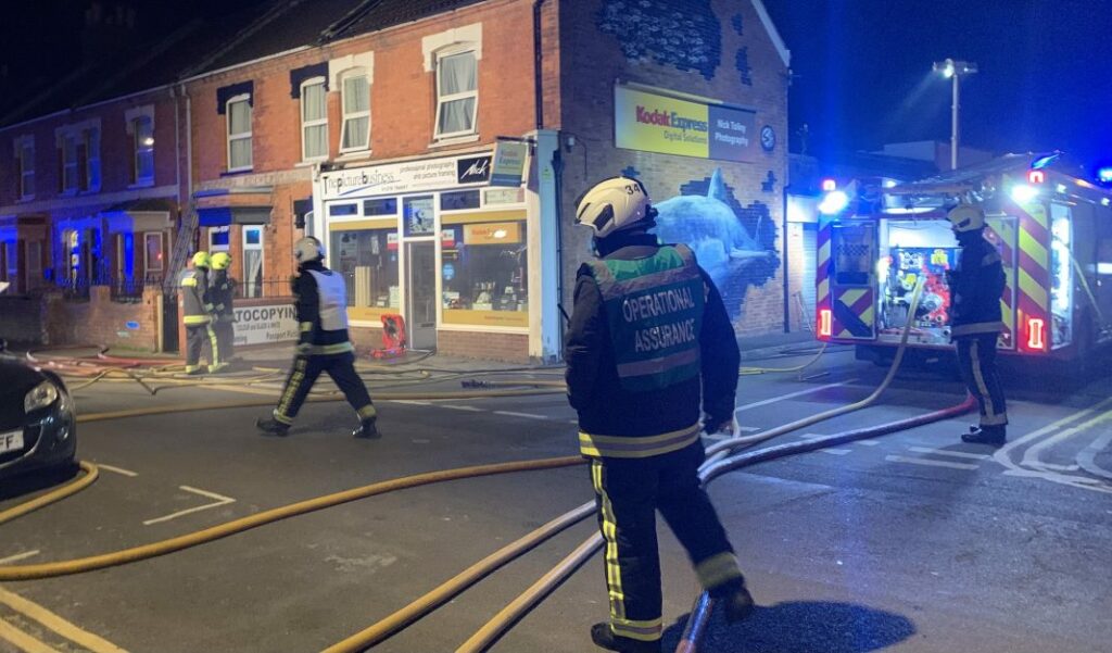 Crews tackle fire at Burnham shop which left one person suffering smoke ...