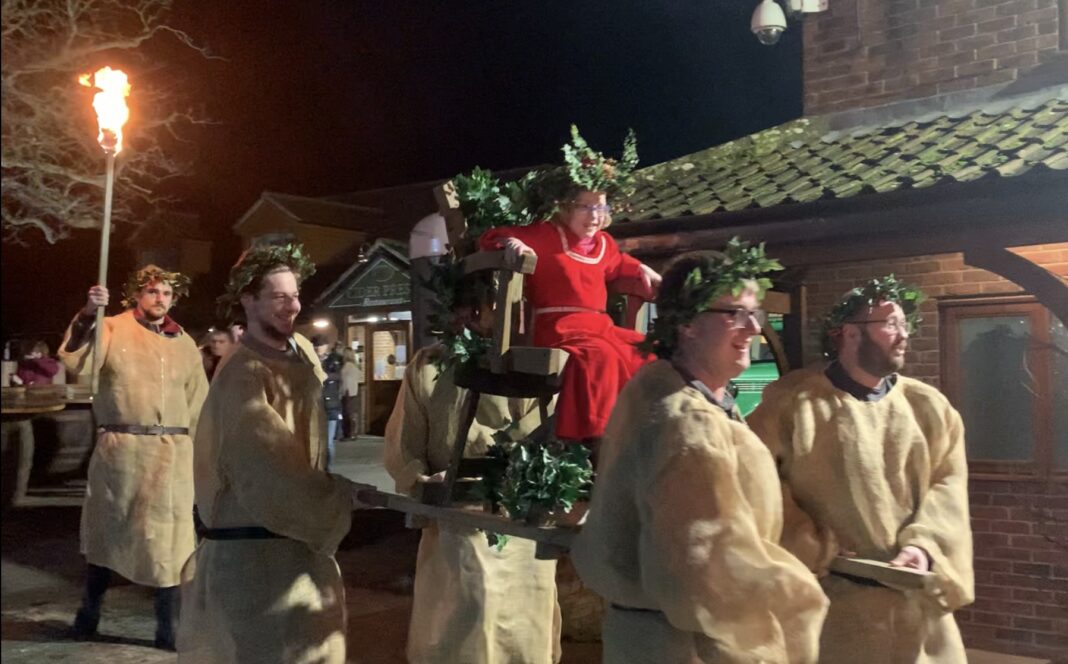 Hundreds flock to traditional wassailing ceremony at cider farm near ...