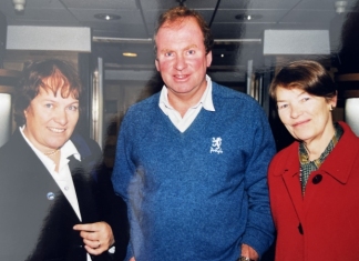 Burnham-On-Sea author Michael Turner with Glenda Jackson