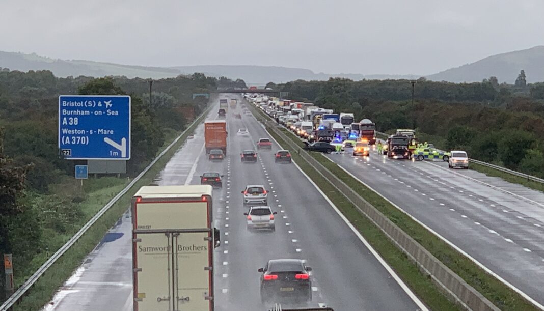 M5 re opens southbound after crash between Burnham and Bridgwater