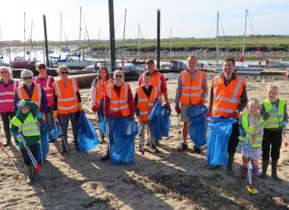 Friends of Burnham Beach litter pick in Burnham-On-Sea