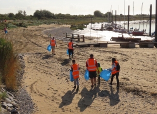 Friends of Burnham Beach litter pick in Burnham-On-Sea