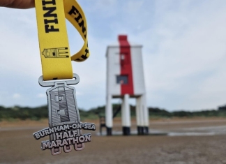 Burnham-On-Sea half Marathon medal