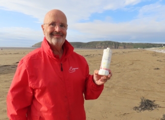 52 year old plastic bottle washed up on Brean beach