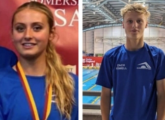 Macy Noad and Zach Powell from Burnham-On-Sea Swim and Sports Academy