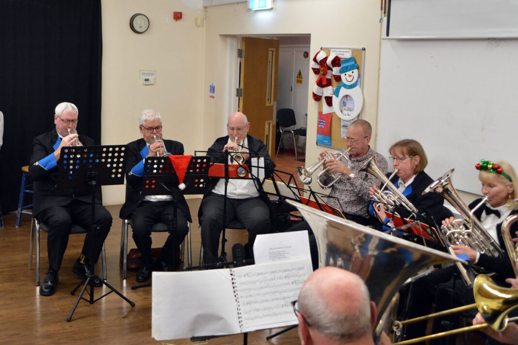 Burnham and Highbridge Town Band performs carols concert for Gateway Club