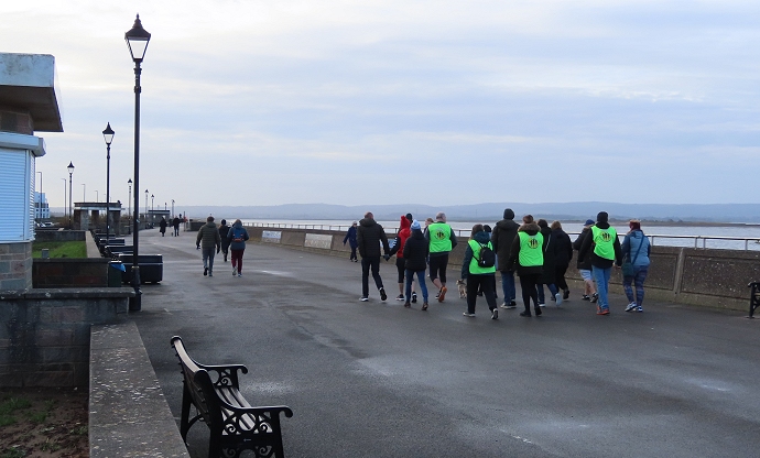 New Years Day walk on Burnham-On-Sea seafront