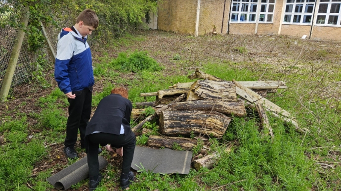 Burnham-On-Sea and Highbridge students at King Alfred School Academy have been helping to improve the school grounds by taking in a new rewilding club that has been launched this month.