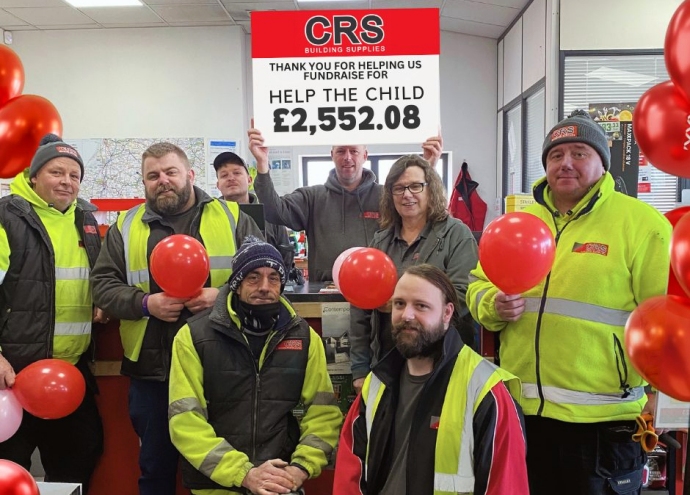 Highbridge firm CRS Building Supplies raises over £2,500 for Help the Child