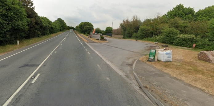 A38 at East Brent near Highbridge and Burnham-On-Sea