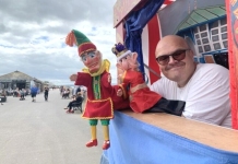 Traditional Punch and Judy show on Burnham-On-Sea seafront
