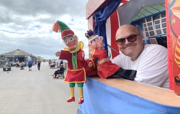 Traditional Punch and Judy show on Burnham-On-Sea seafront