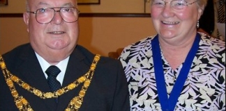 Eric and Gillian Gill as Burnham-On-Sea and Highbridge Mayor and Mayoress