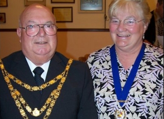 Eric and Gillian Gill as Burnham-On-Sea and Highbridge Mayor and Mayoress