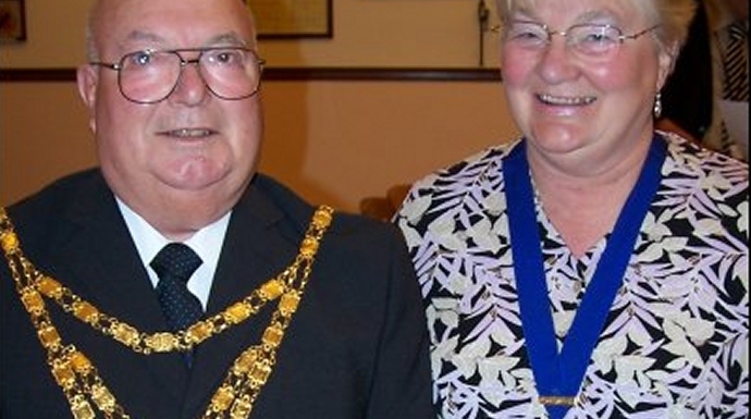 Eric and Gillian Gill as Burnham-On-Sea and Highbridge Mayor and Mayoress