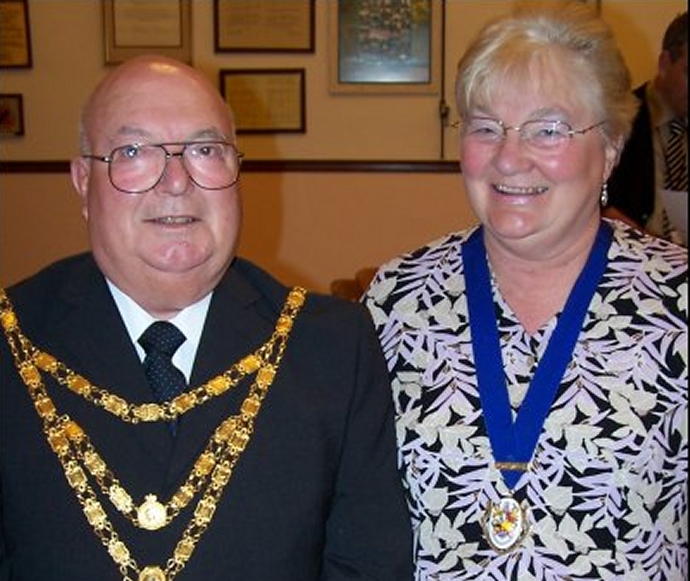 Eric and Gillian Gill as Burnham-On-Sea and Highbridge Mayor and Mayoress