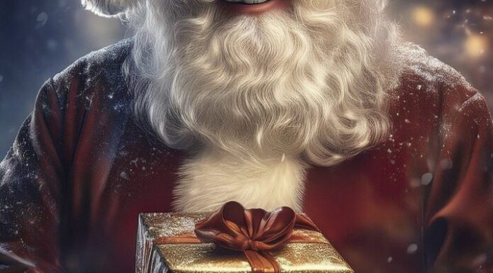 ai generated, santa claus, gift