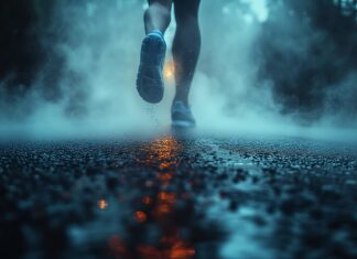 runner at night