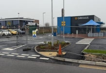 Greggs drive-thru in Highbridge