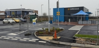 Greggs drive-thru in Highbridge