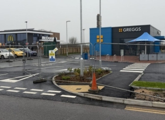 Greggs drive-thru in Highbridge