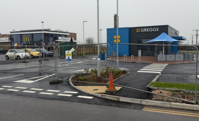 Greggs drive-thru in Highbridge